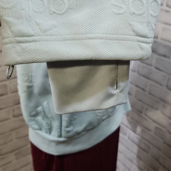 Womens Adidas Logo Jacquard Half Zip Sweatshirt - Picture 4 of 11